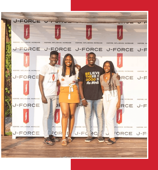J-Force team members at an event