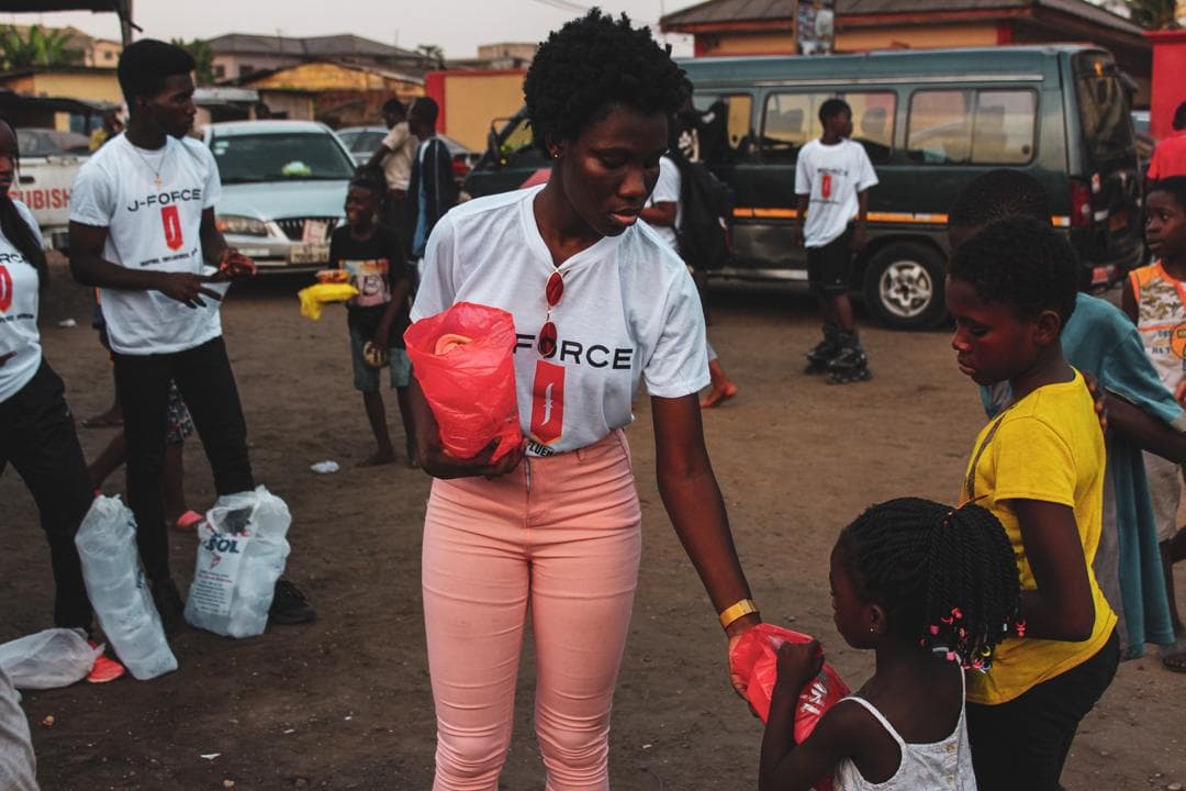 Families receiving essential food supplies